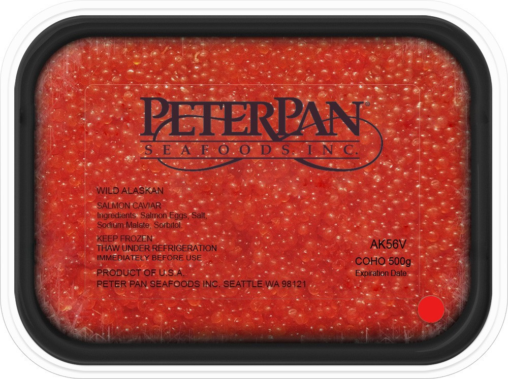 Красная лососевая икра кеты заморозки глубокой заморозки Peter Pan - Питер Пен (1 сорт) 1 кг