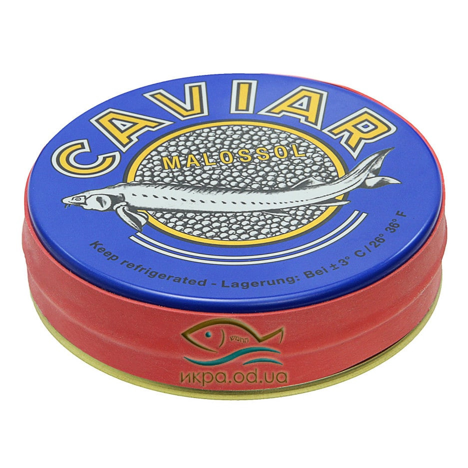 Черная осетровая икра Сибирский осетр 100 грамм Royal Belgium Caviar - Королевская Бельгийская икра жесть банка