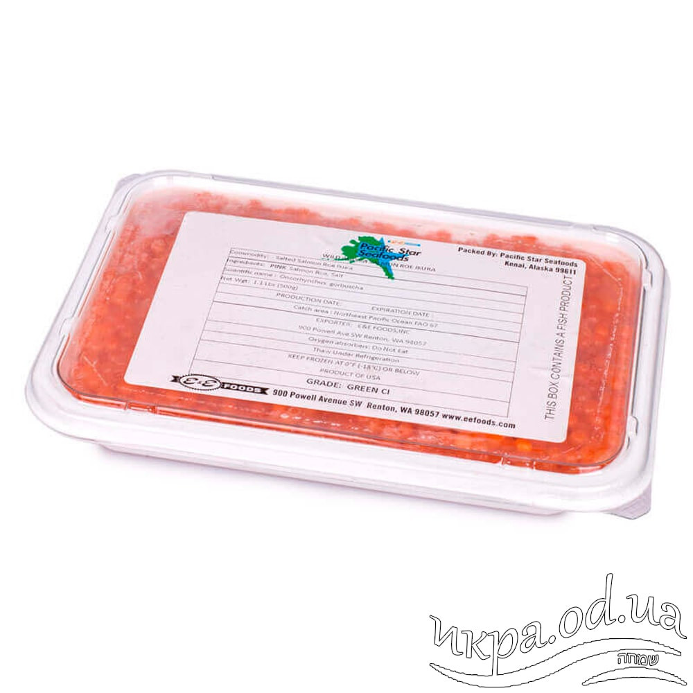 Замороженая красная икра из Америки форль Пасифик Сиафуд Pacific seafood первый сорт 1 кг