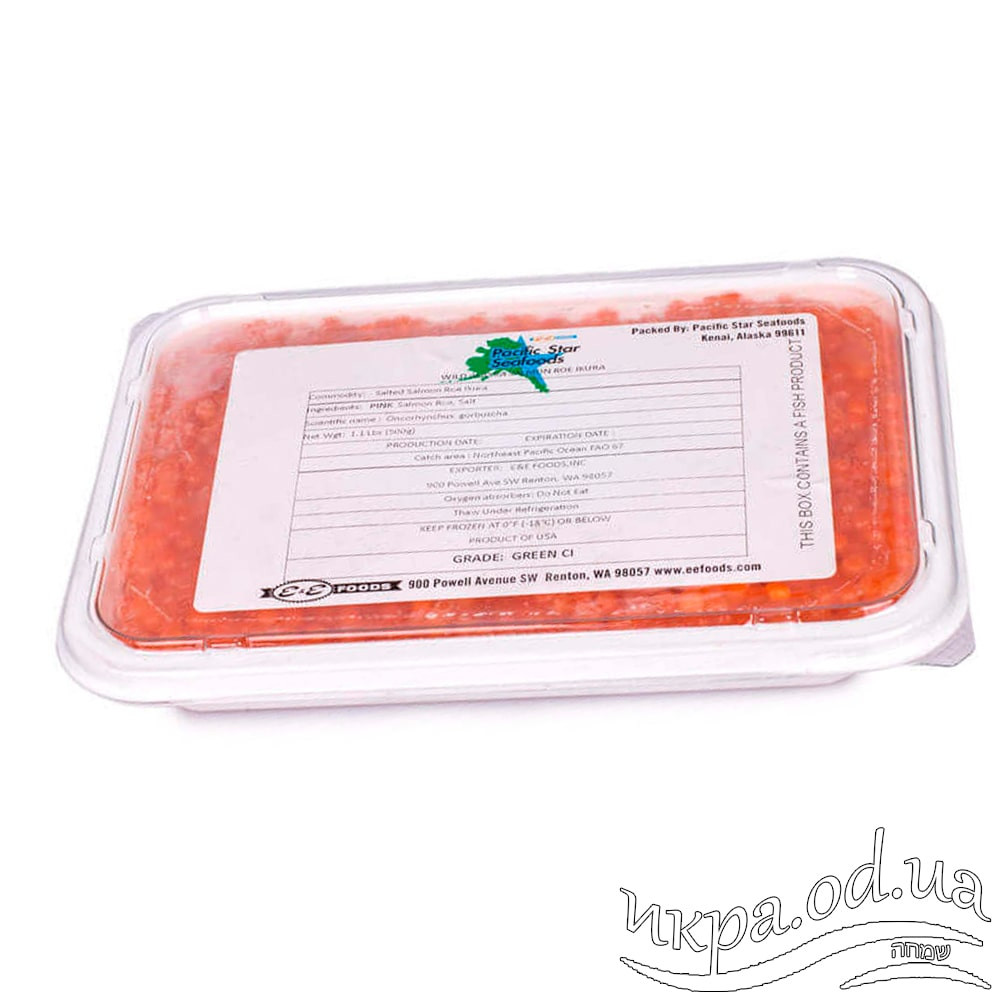 Натуральная красная икра мороженая из США кижуч Пасифик Сиафуд - Pacific Seafood первый сорт 1 кг