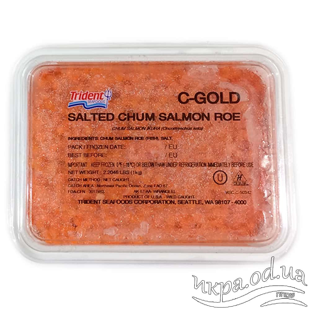 Красная икра нерки солено мороженая без консервантов Америка 1 кг Норс Тридент - North Trident
